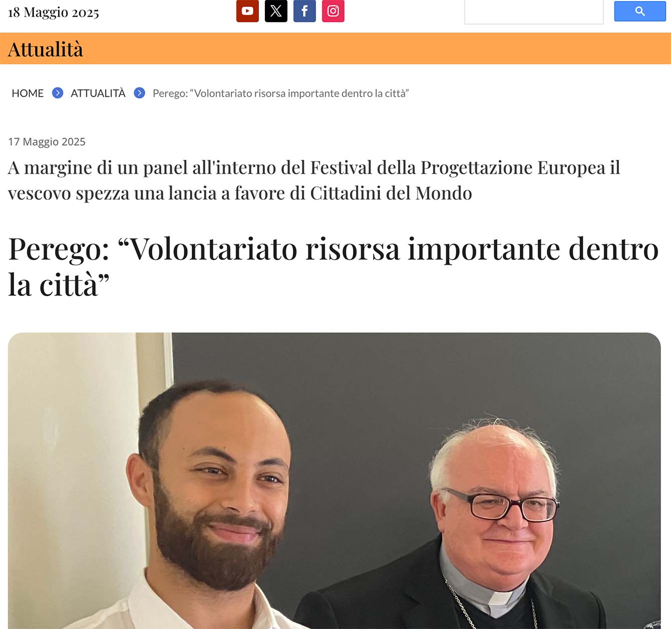 Mons. Perego e Adam Atik